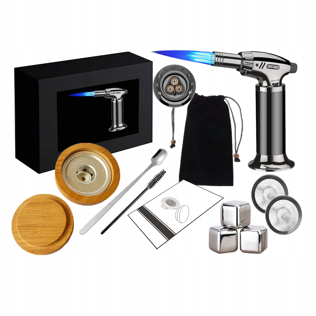Zestaw do wędzenia Whiskey Smoker XXL Kit Black – Doskonały smak w Twoim domu