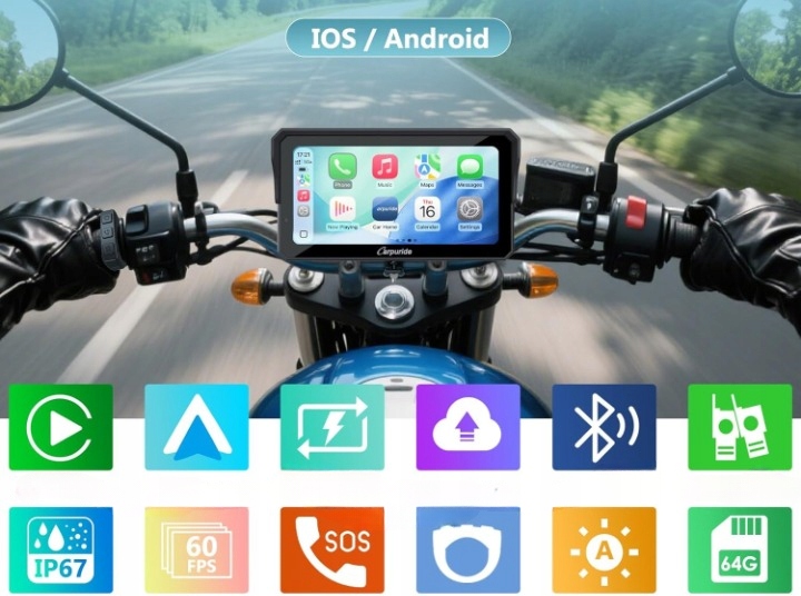 Carpuride W602S Pro – Ekran motocyklowy z CarPlay i Android Auto 6,25