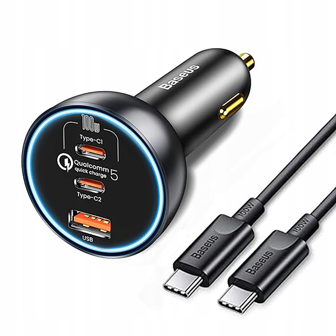 Ładowarka samochodowa Baseus 160W QC5.0 – Szybkie ładowanie w podróży