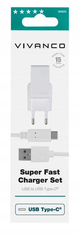 Ładowarka USB-C 3A 1,2m Vivanco – Szybkie ładowanie w zasięgu ręki
