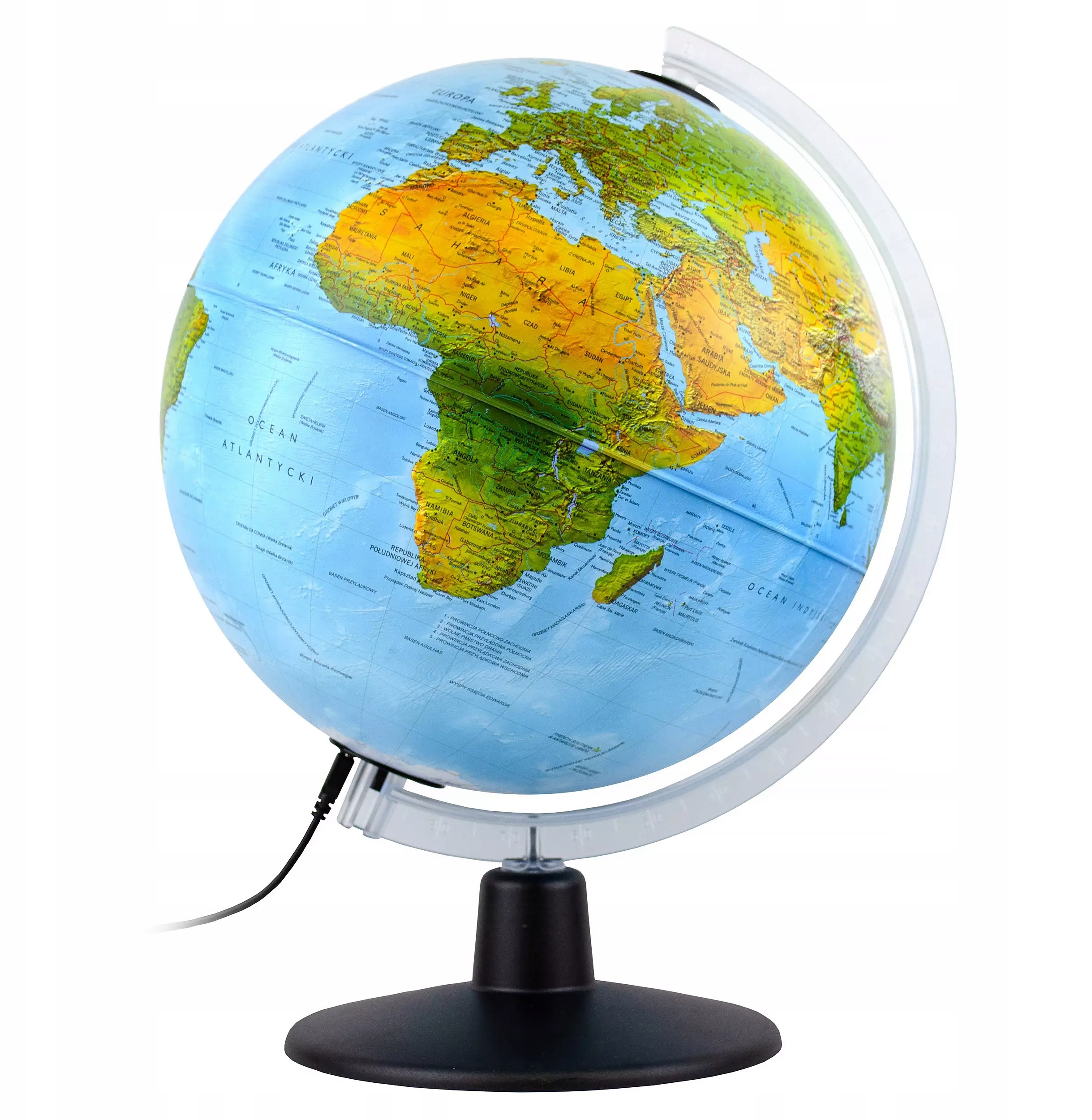 Globus Gaja - Podświetlany fizyczny i polityczny 30cm