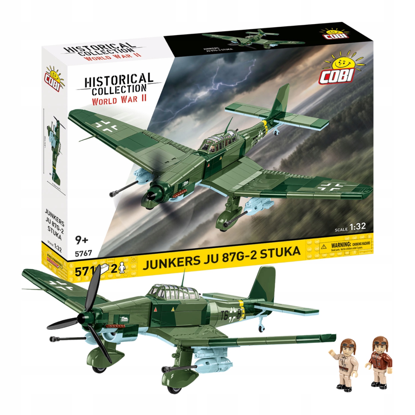 Klocki Junkers JU 87G-2 Stuka 571 klocki – Zbuduj legendarny bombowiec nurkujący