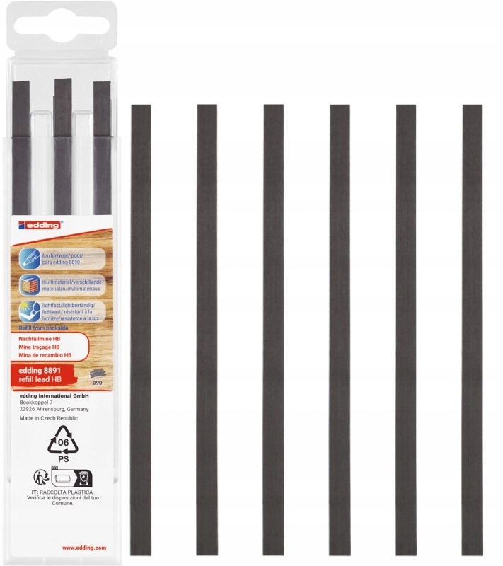 Wymienne wkłady e-8891 EDDING – Niezbędne akcesoria do ołówka e-8890
