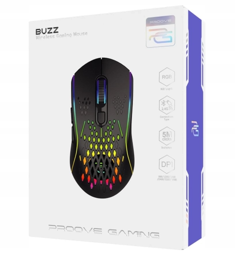Mysz Myszka Bezprzewodowa + Przewodowa 2w1 Gamingowa Dla Graczy Led Proove / Buzz – Idealny wybór dla graczy