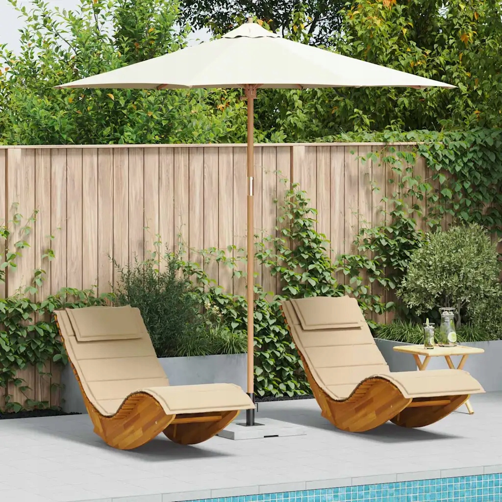 Parasol Ogrodowy Kremowy 270x260 cm Bamboo – Idealny na letnie dni