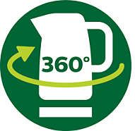 Bezprzewodowy czajnik z obrotową (360°) podstawą