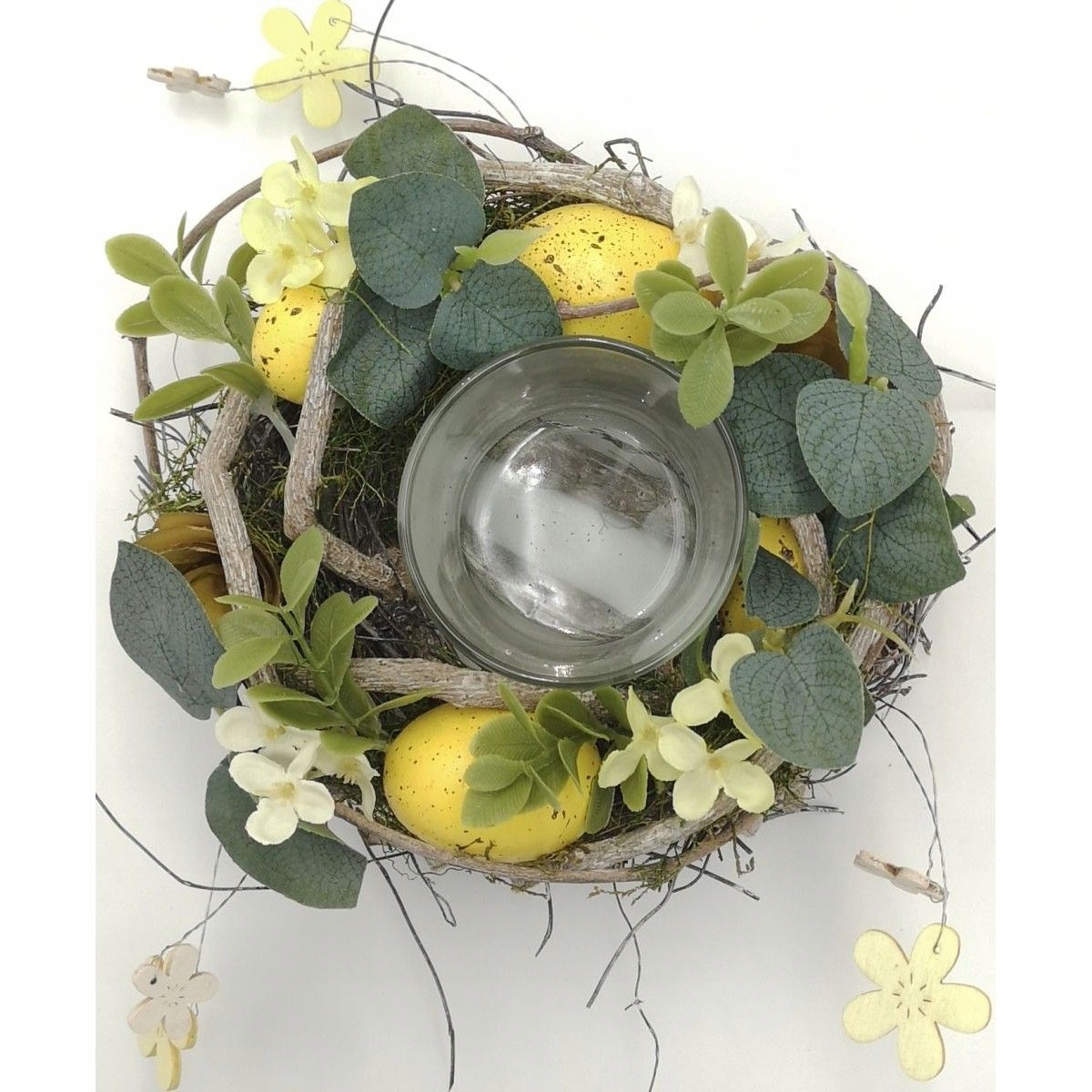 Świecznik dekoracyjny żółty 16 cm na tea light – Urokliwa ozdoba do Twojego wnętrza