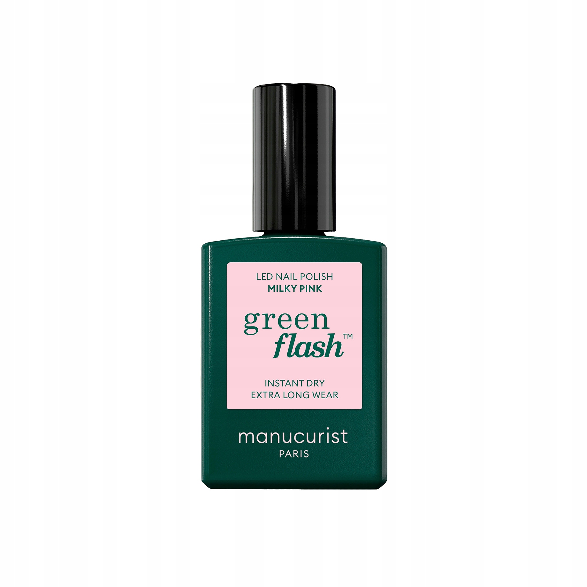 MANUCURIST Green Flash Led Gel Nail Lacquer - Lakier do paznokci Milky Pink 15ml