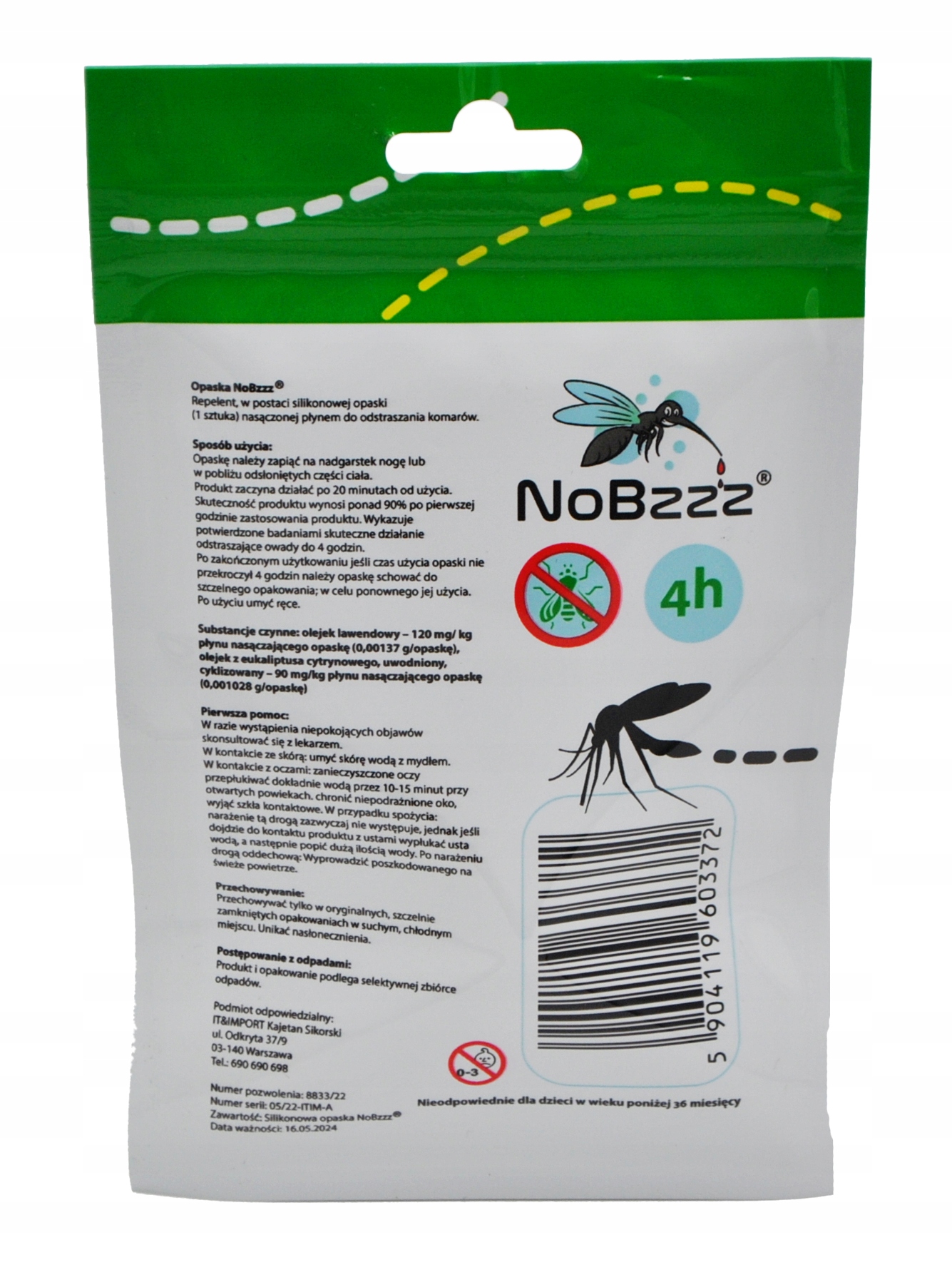 Naturalne olejki eteryczne w opasce NoBzzz