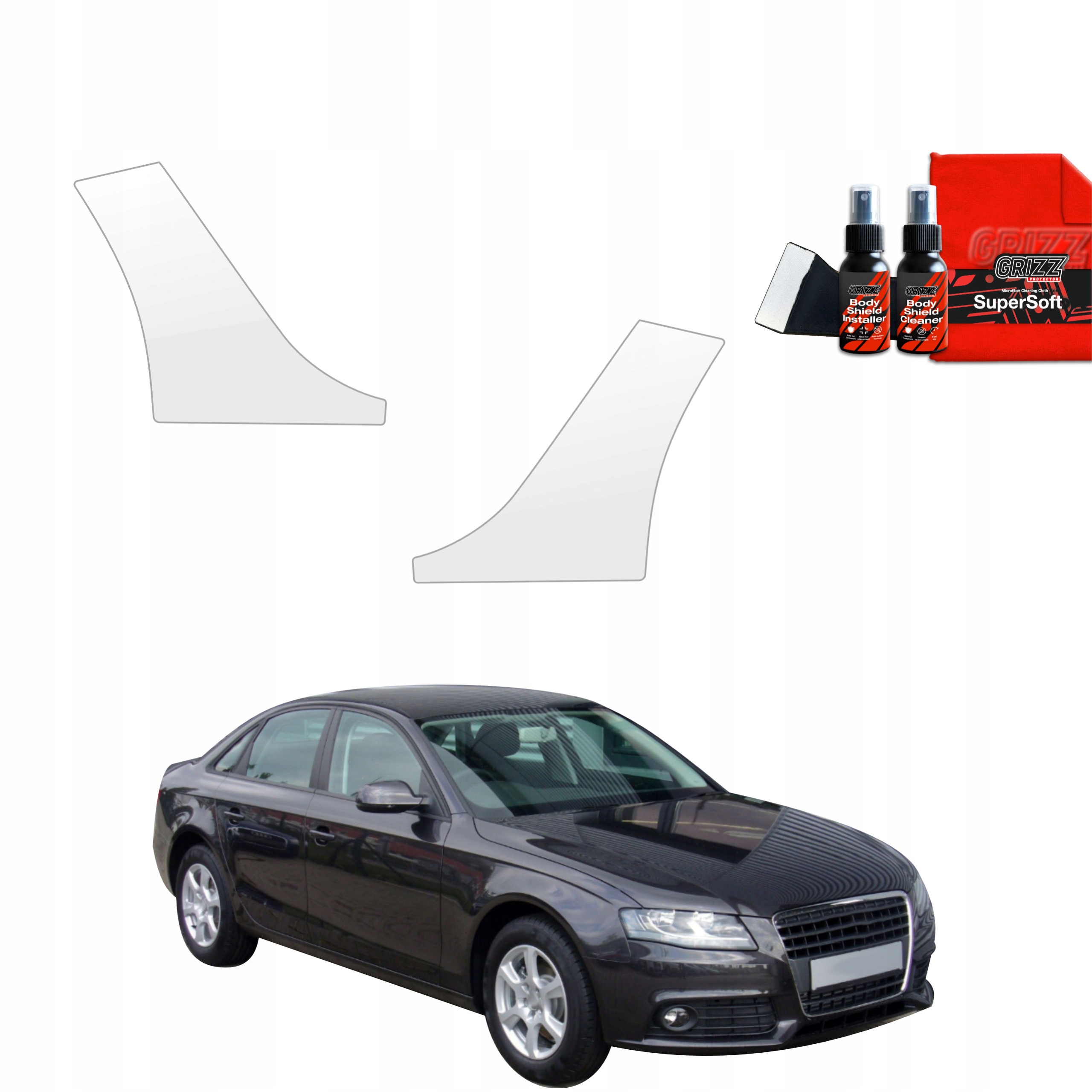 Folia ochronna na nadkola GrizzGlass BodyShield do Audi A4 B8 Sedan (2007-2011) – Ochrona Twojego samochodu