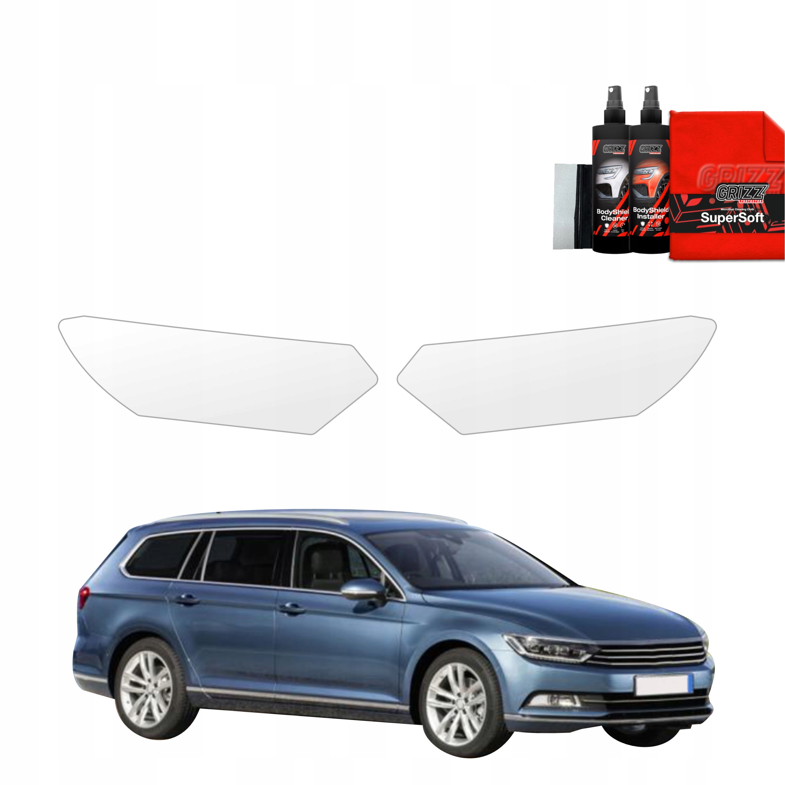 Folia ochronna na lampy GrizzGlass BodyShield do Volkswagen Passat B8 Kombi (2014-2022) – Idealna ochrona dla Twojego auta