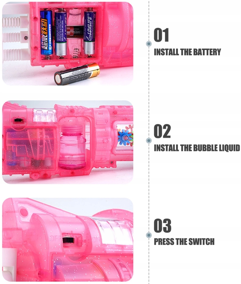 Karabin do baniek z efektem świetlnym