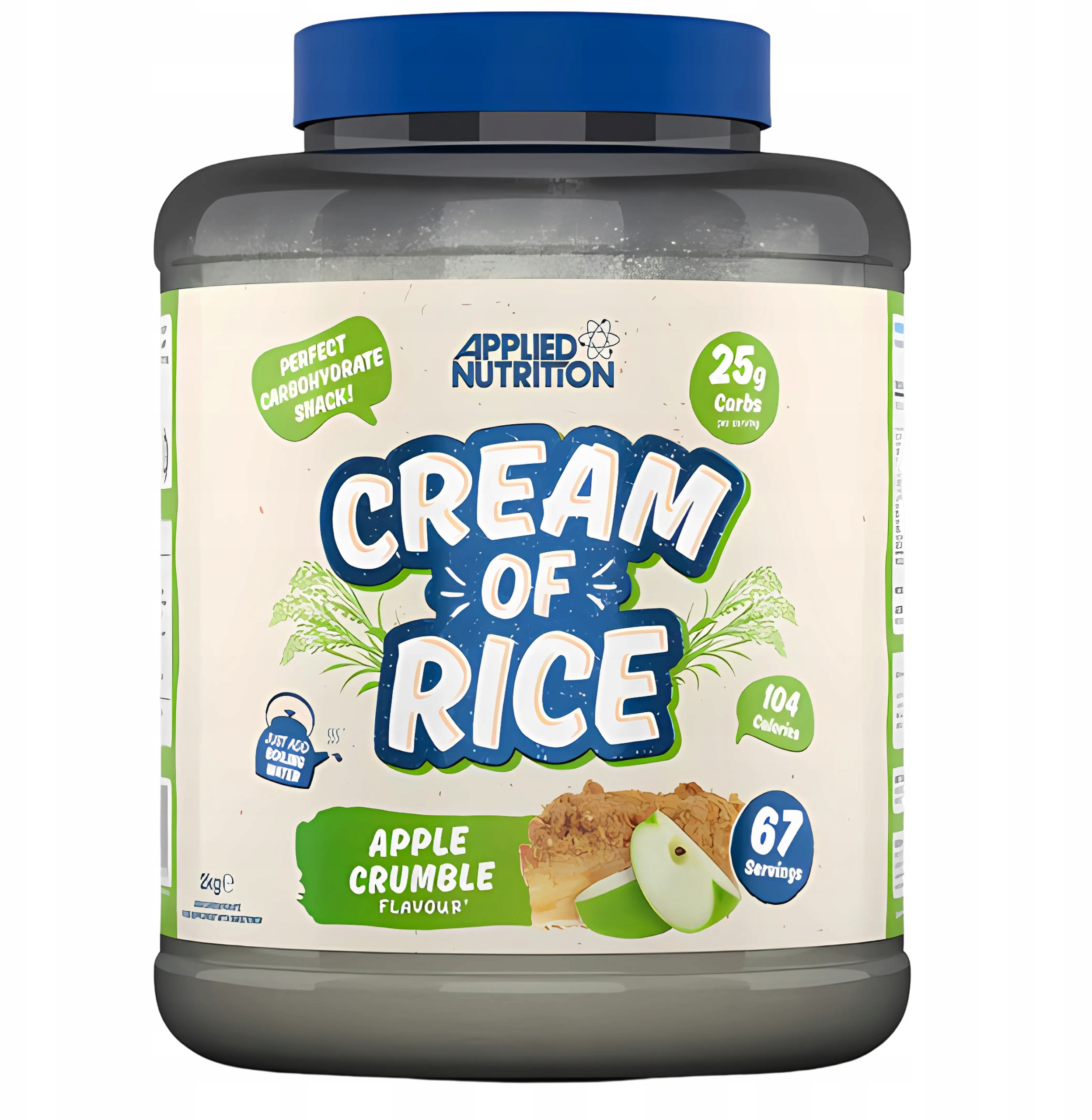 Applied Nutrition - Cream of Rice, Apple Crumble, Proszek, 2000g – Idealne źródło energii