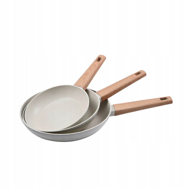 Zestaw 3 patelni marmurkowych Bergner BG-34741 – Idealne do każdej kuchni