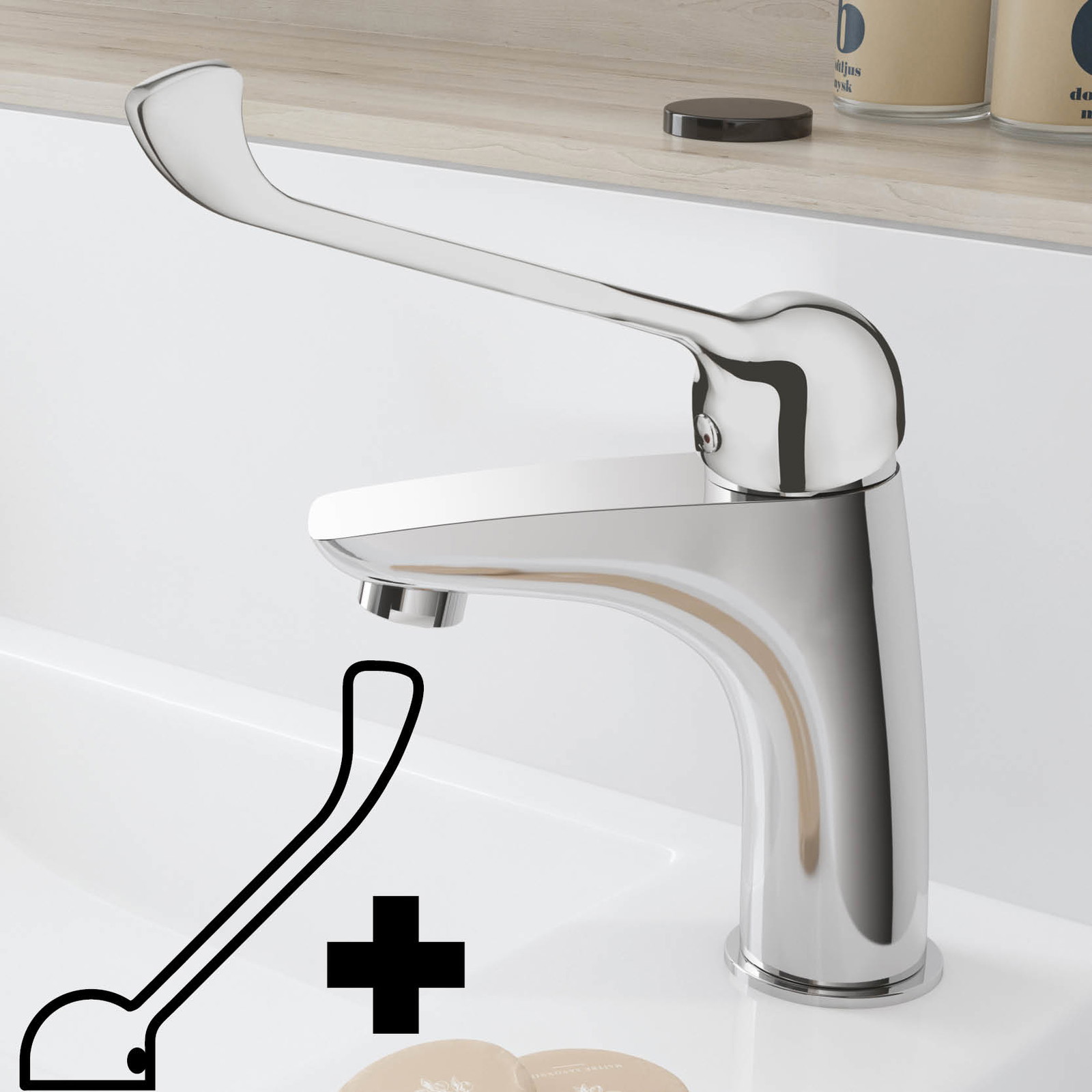 Wydłużona dźwignia typu Clinic, ułatwiająca obsługę