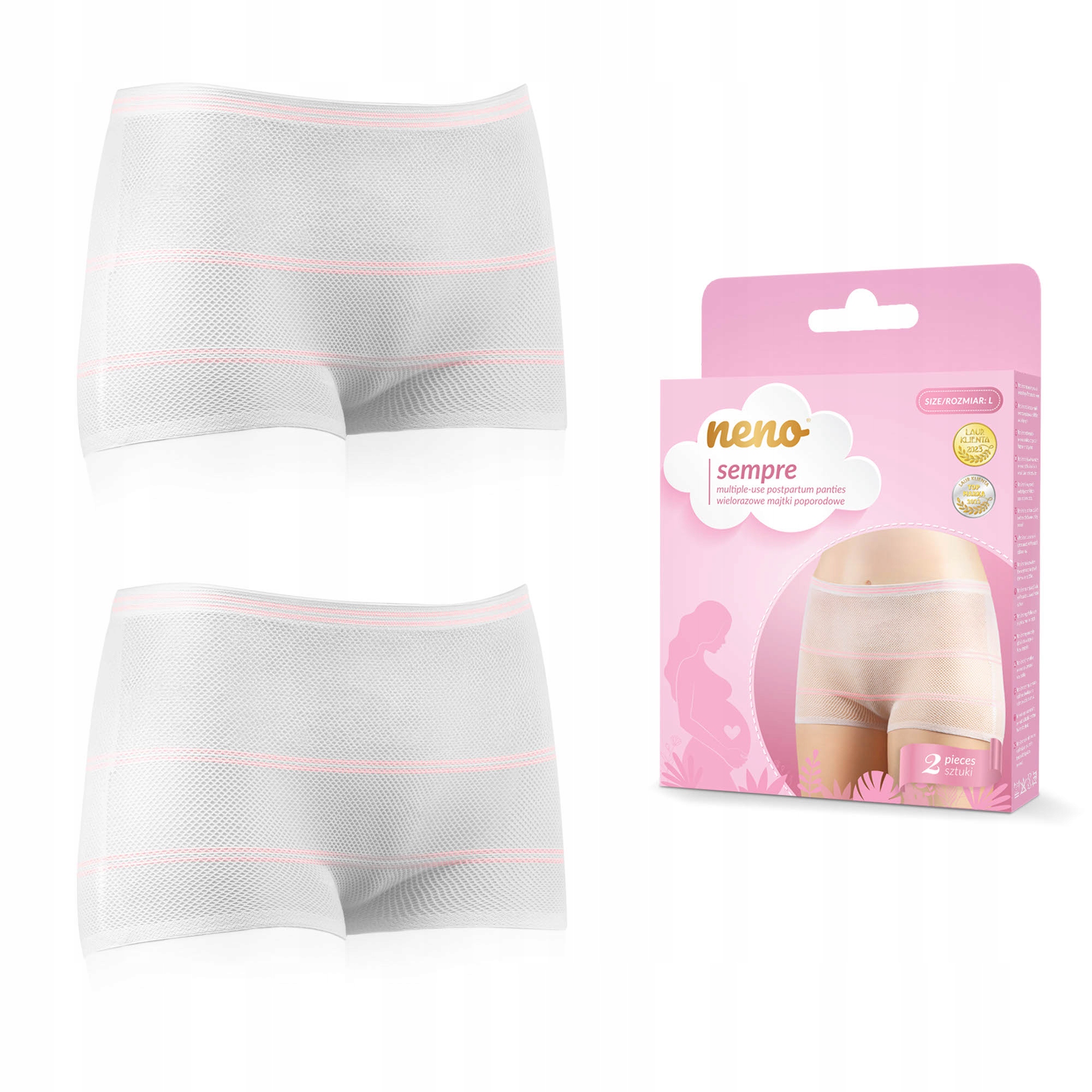 Neno Sempre – wielorazowe majtki poporodowe 2 szt.