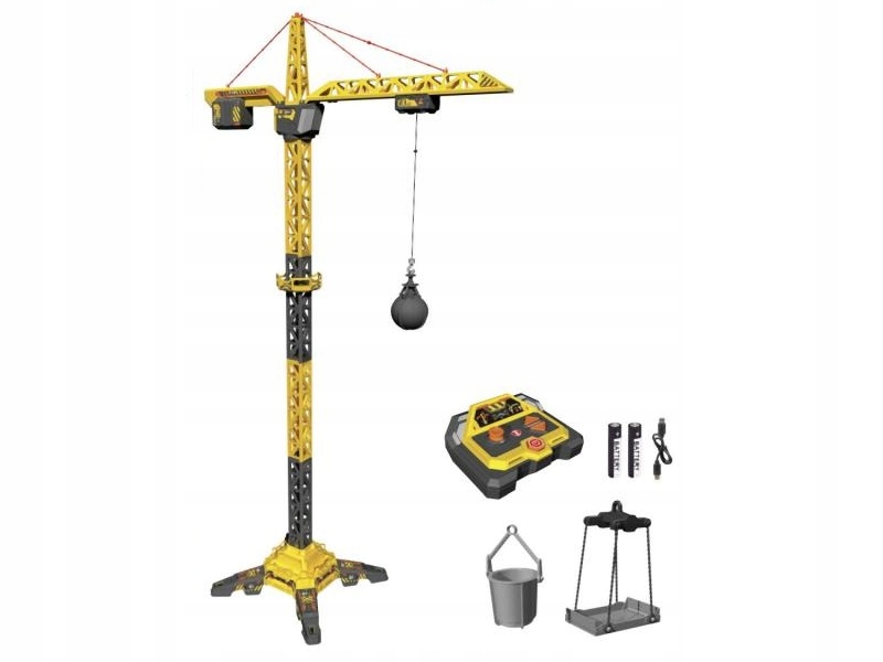 W zestawie: pilot, kula wyburzeniowa i platforma ładunkowa