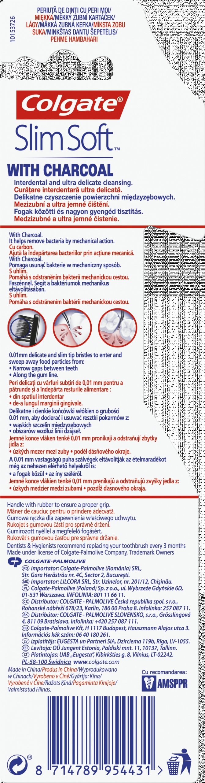 Colgate Szczoteczka do zębów Slim Soft Charcoal – Delikatne i efektywne czyszczenie
