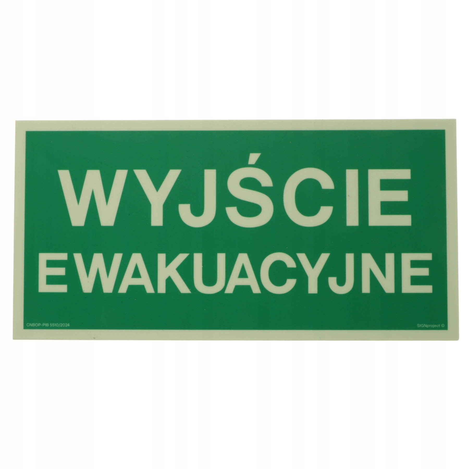 TABLICA FOTOLUMINESCENCYJNA WET WYJŚCIE EWAKUACYJNE – Bezpieczeństwo w Twoim biurze