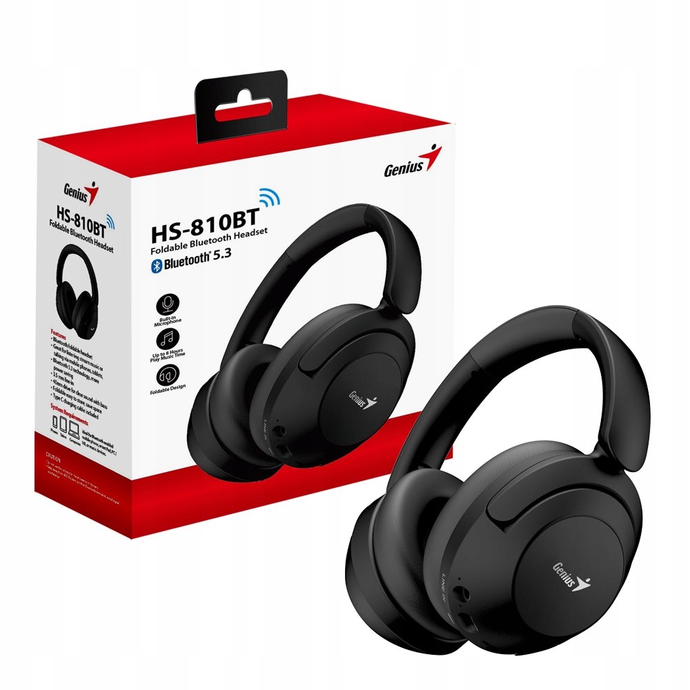 Genius HS-810BT – Bezprzewodowe słuchawki z mikrofonem dla każdego