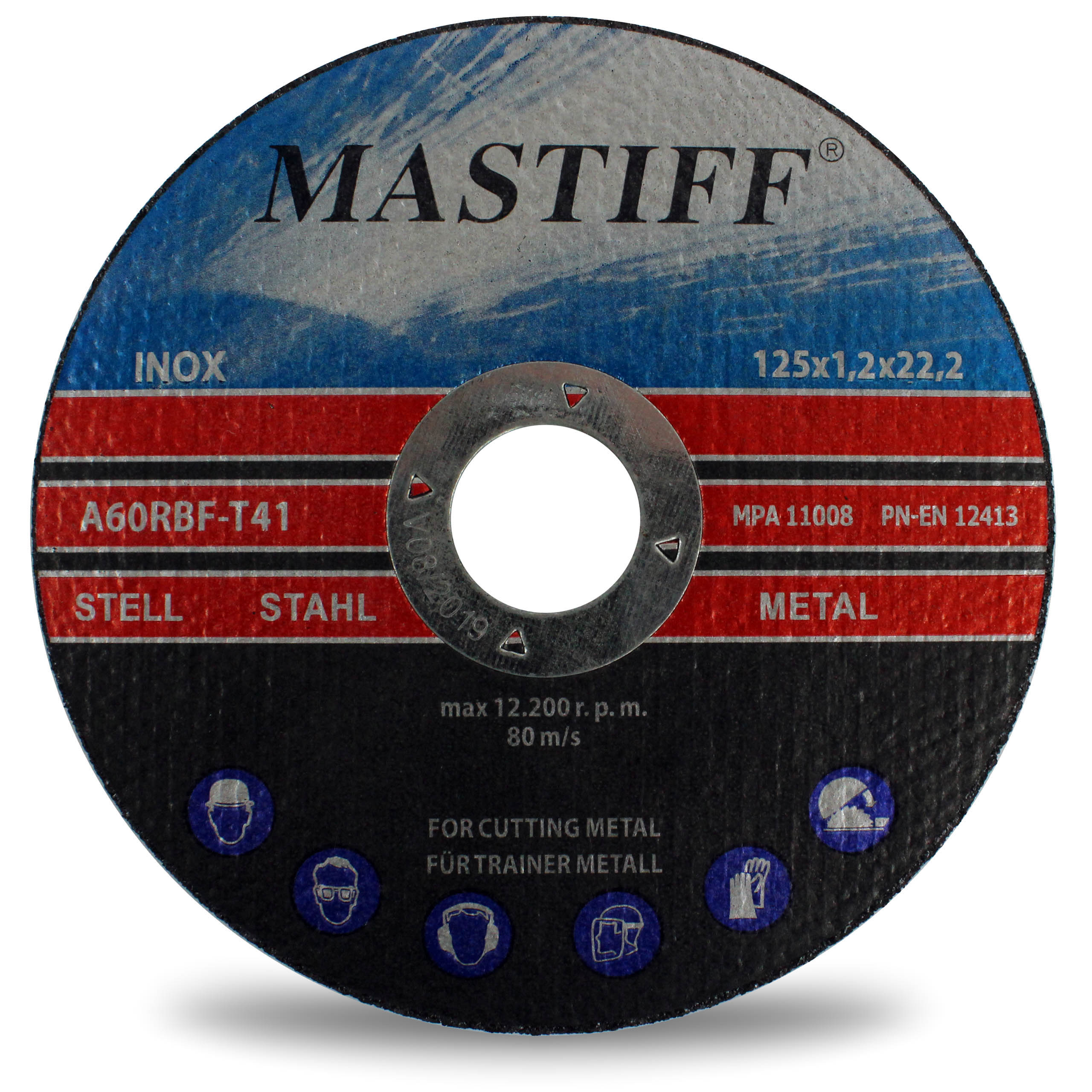 Tarcza cięcia metalu inox 125 x 1,2 x 22,2 Mastiff – Wydajność i precyzja cięcia