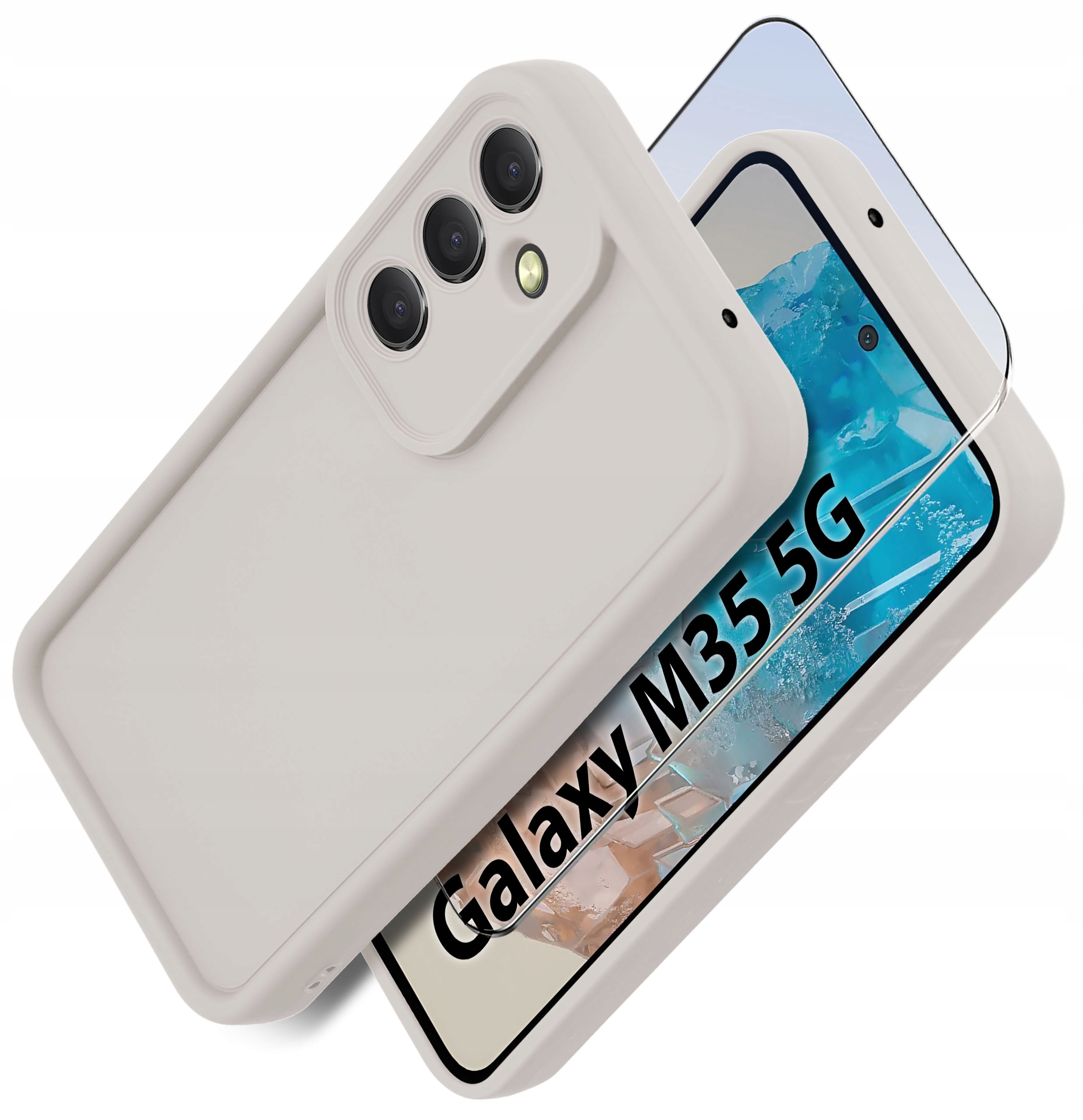 Etui do Samsung M35 5G silikonowe MATOWE + Szkło ochronne na ekran 9H – Ochrona i styl w jednym