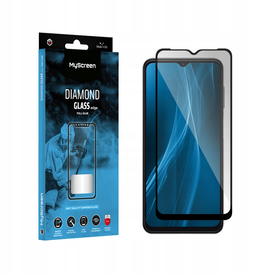 MyScreen DIAMOND GLASS edge Full Glue Black dla Realme V20 – Maksymalna ochrona ekranu