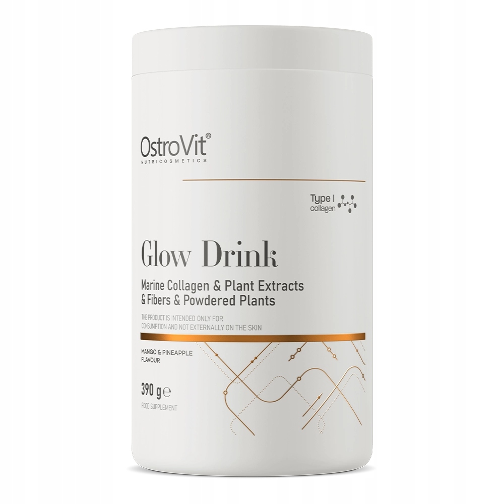 OstroVit Glow Drink – Suplement diety o smaku mango z ananasem