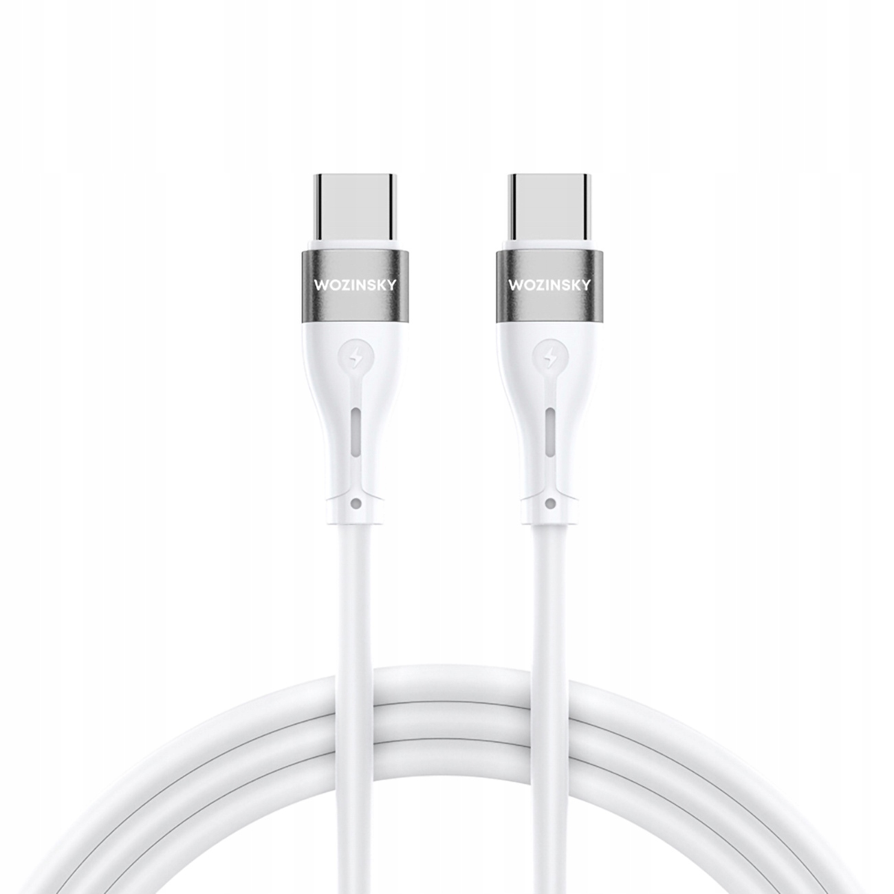 Kabel Wozinsky WSTCC2 USB-C - USB-C 2 m Biały – Szybkie ładowanie i niezawodność