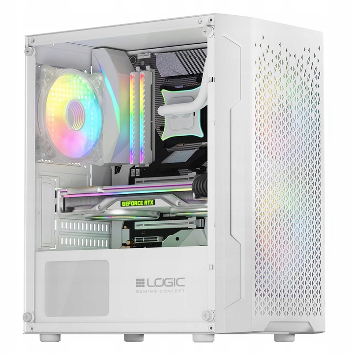 Biały komputer gamingowy do gier Ryzen 5 5600 – Wydajność i styl w jednym