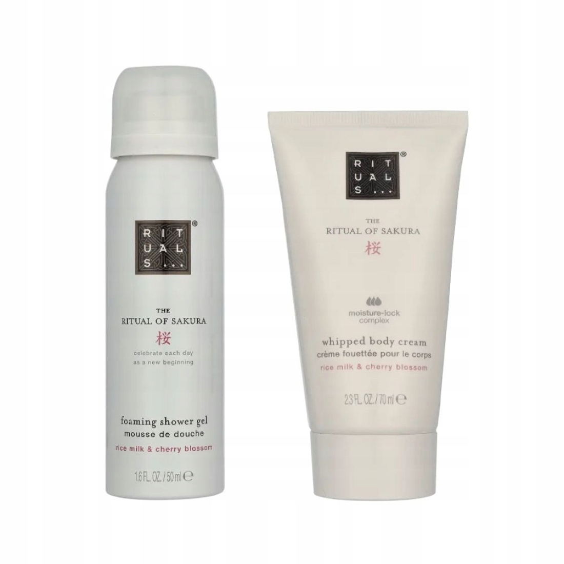 Zawartość zestawu: żel pod prysznic i krem do ciała