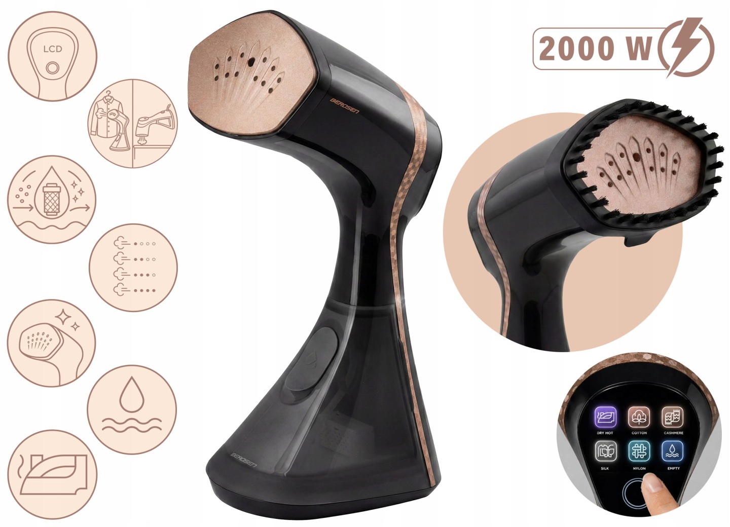 Parownica do ubrań 2000 W Berdsen BD-312 – Idealne rozwiązanie do prasowania