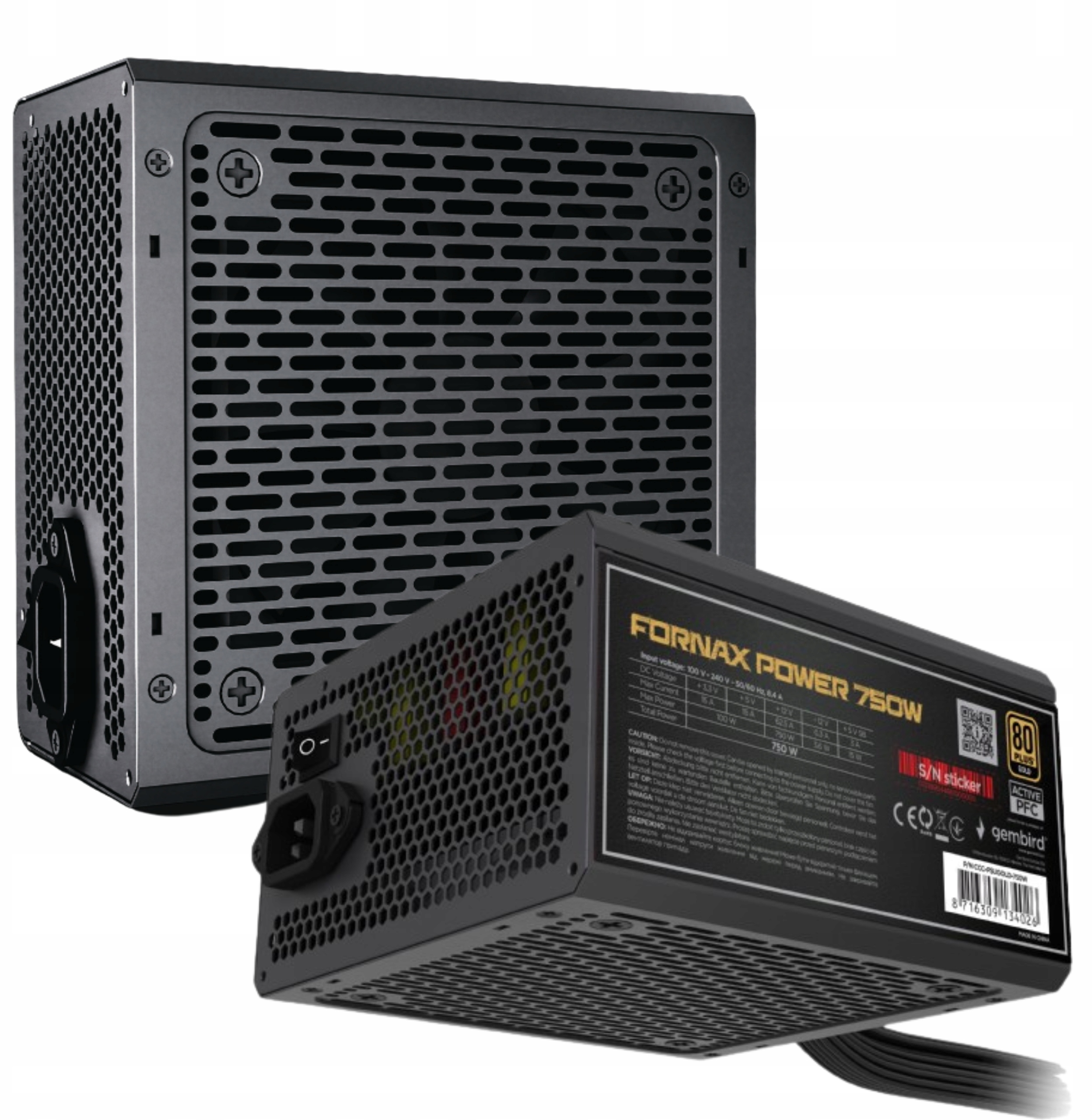 GEMBIRD Zasilacz ATX 750W – Niezawodne zasilanie dla Twojego komputera
