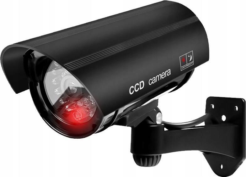 Atrapa kamery tubowej czarna LED AT-1B-B – Skuteczna ochrona Twojego mienia