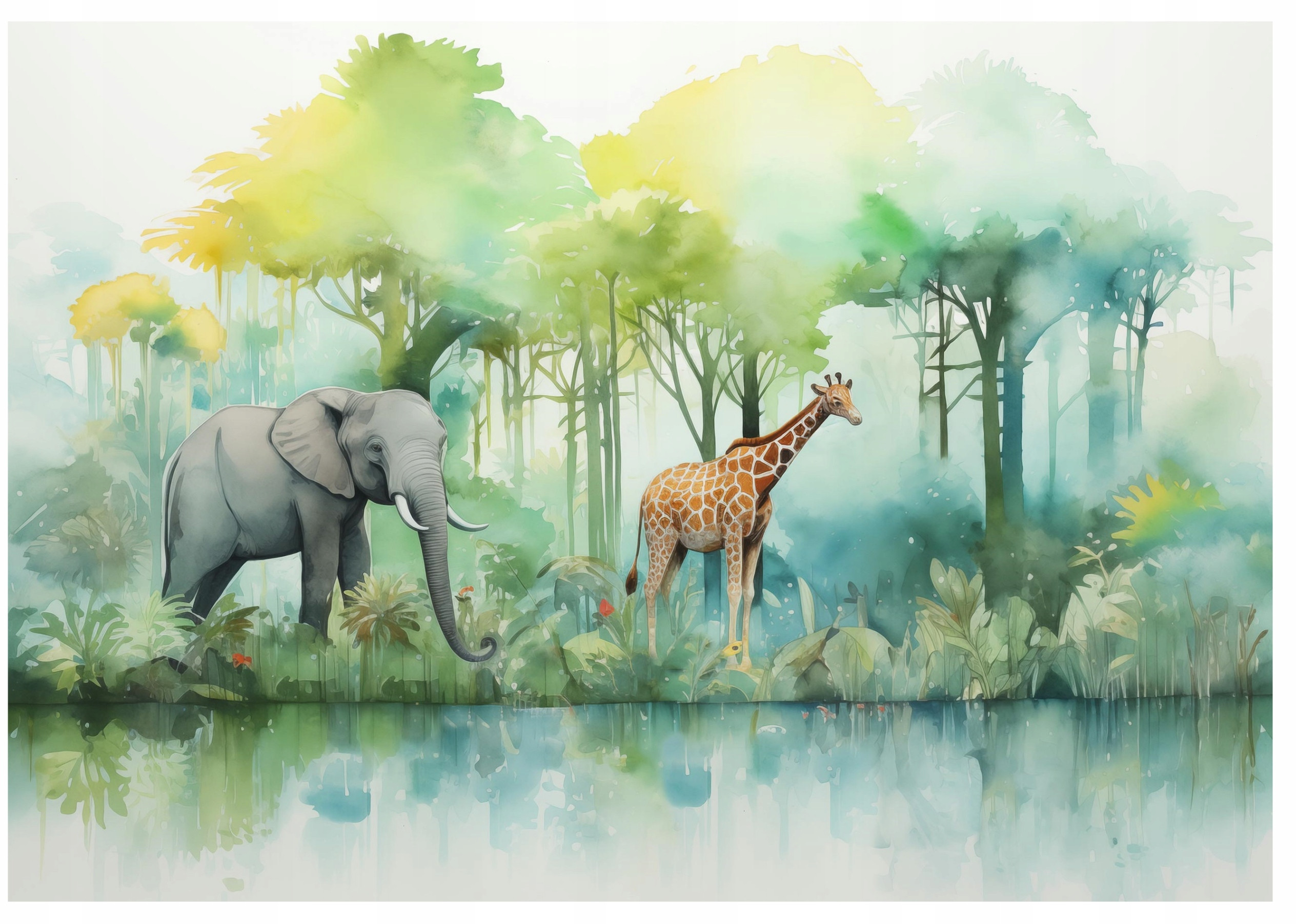 Fototapeta dla dzieci Las Zwierzęta Dżungla Safari 150x105