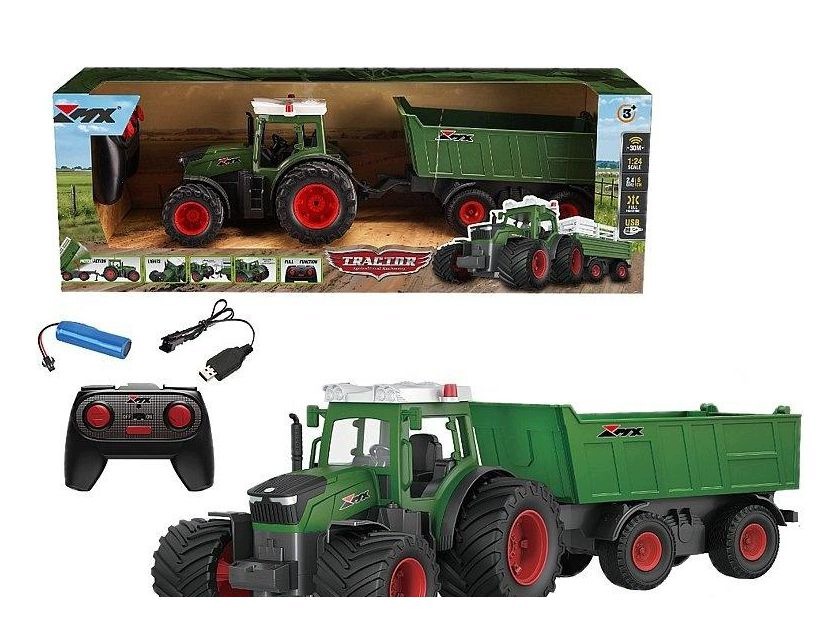 Traktor z przyczepą R/C ze światłem – Idealna zabawa dla dzieci