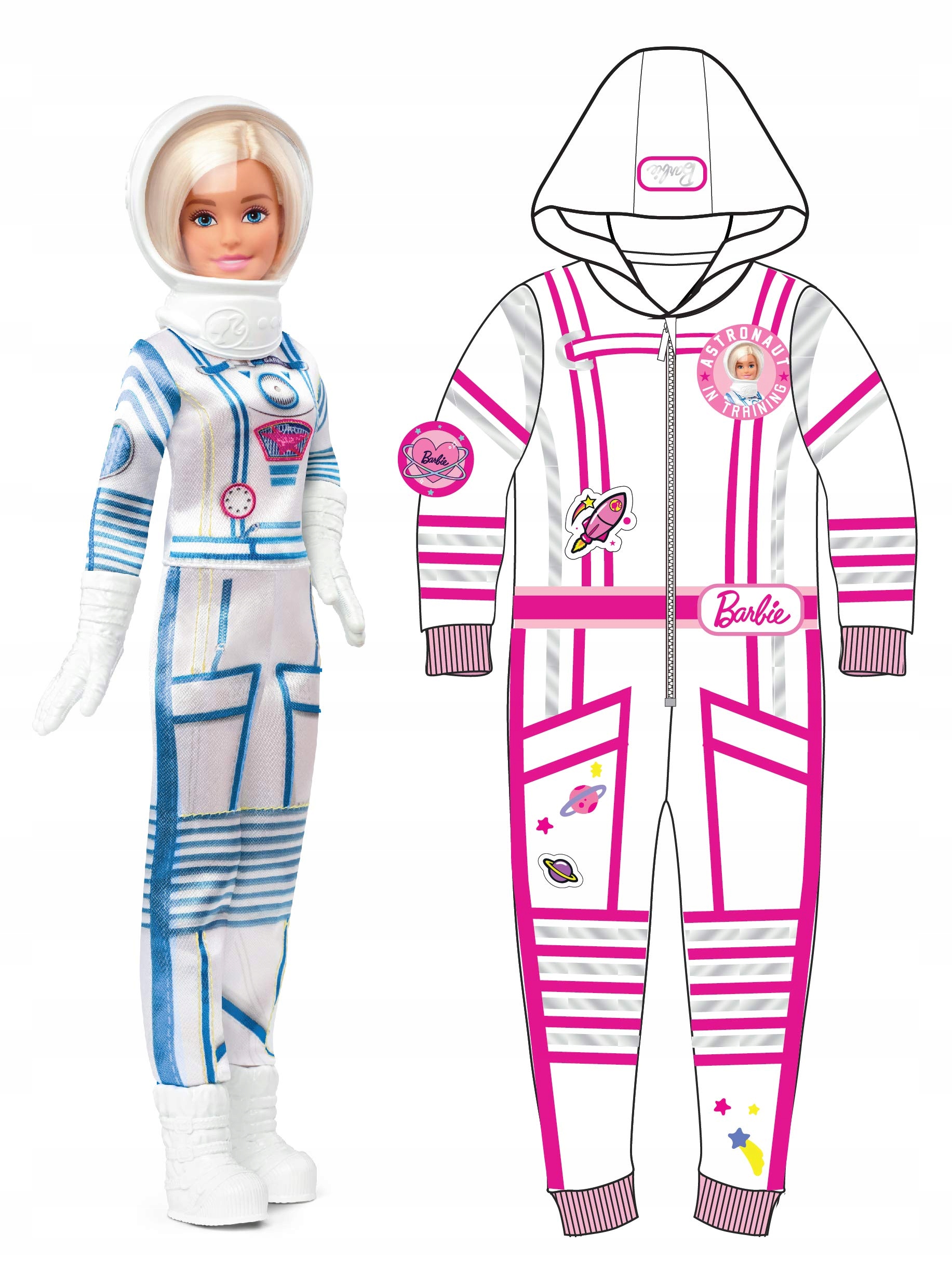 Zestaw kostiumowy: kombinezon, kask i rękawiczki