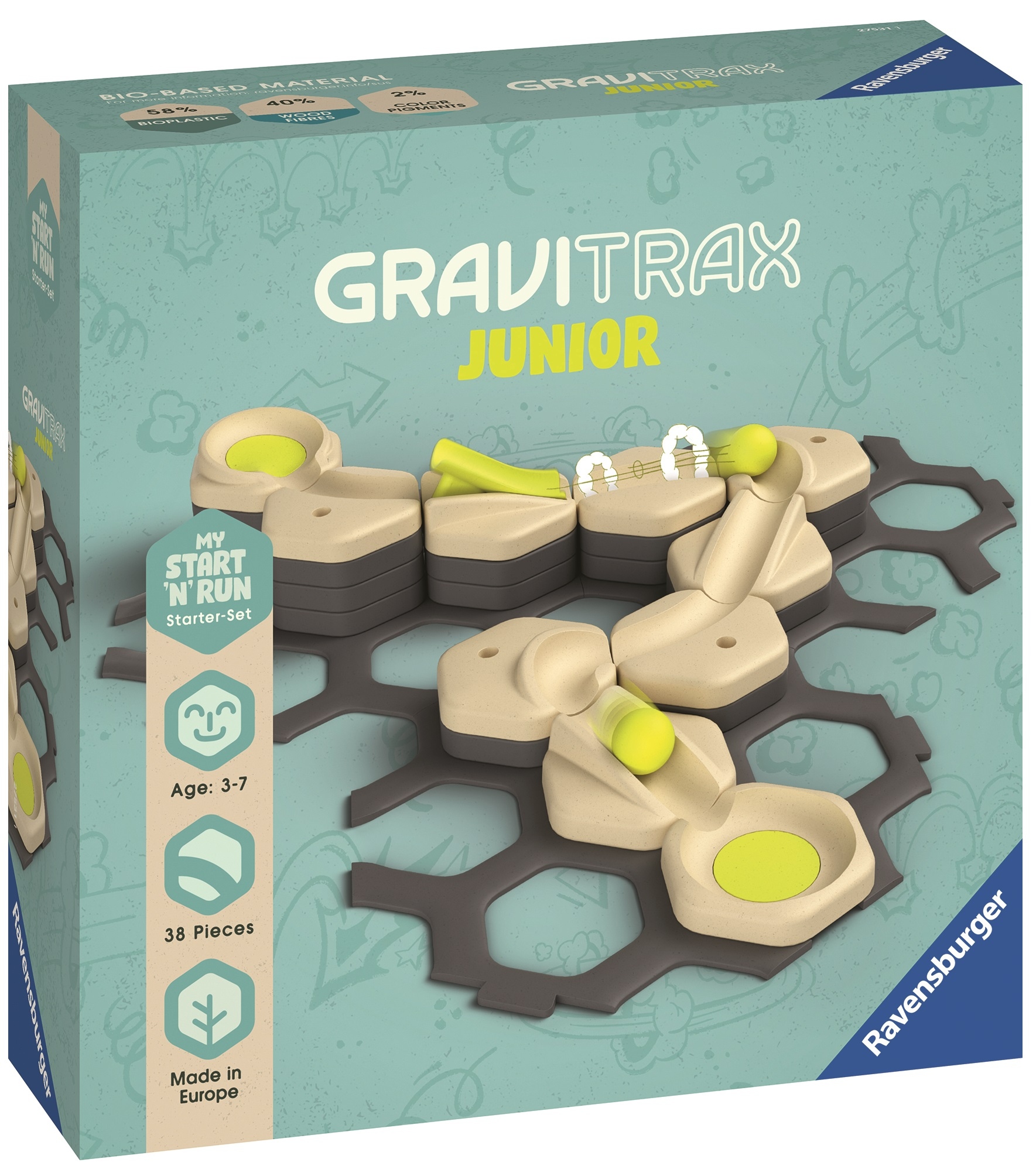 Ravensburger GraviTrax Junior Starter-Set S – Kreatywna zabawa dla dzieci od 3 lat