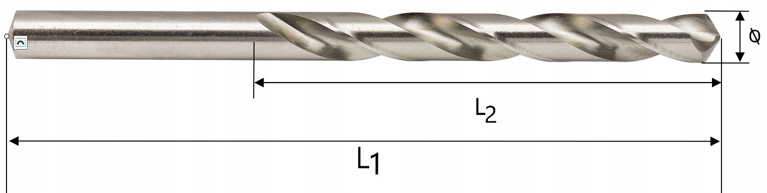 Dane techniczne wiertła DIAGER 3.4x34mm