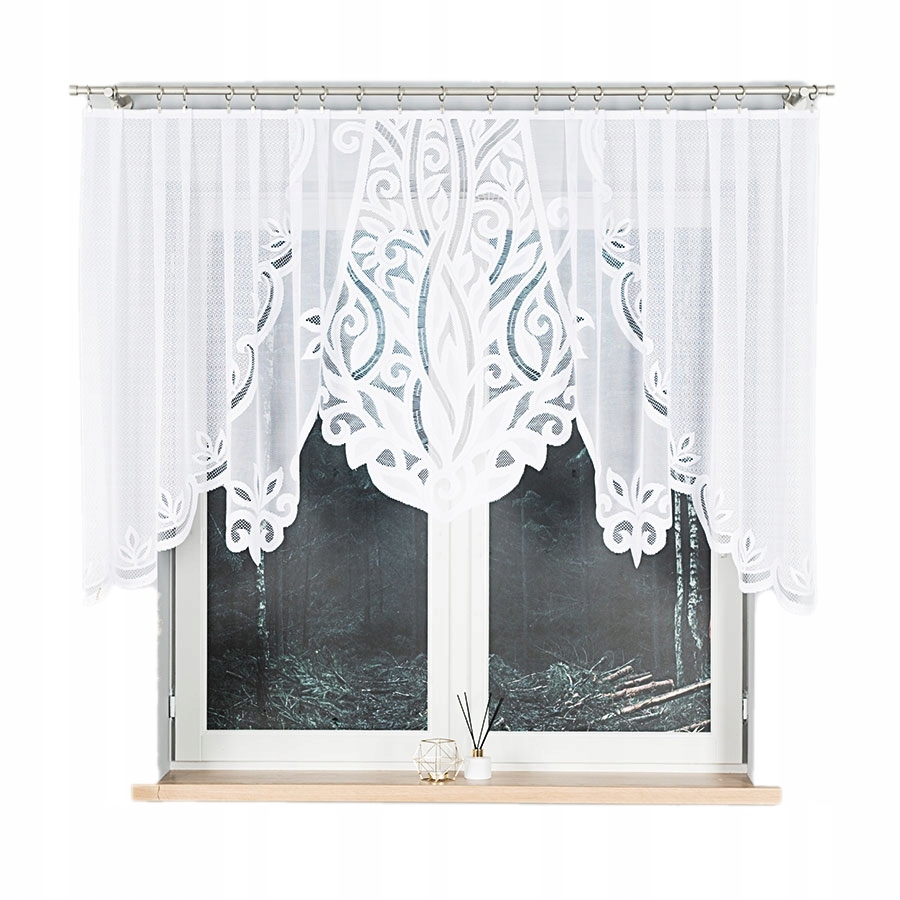 POLA Firanka żakardowa 120x300 cm – Elegancja i prostota w Twoim wnętrzu