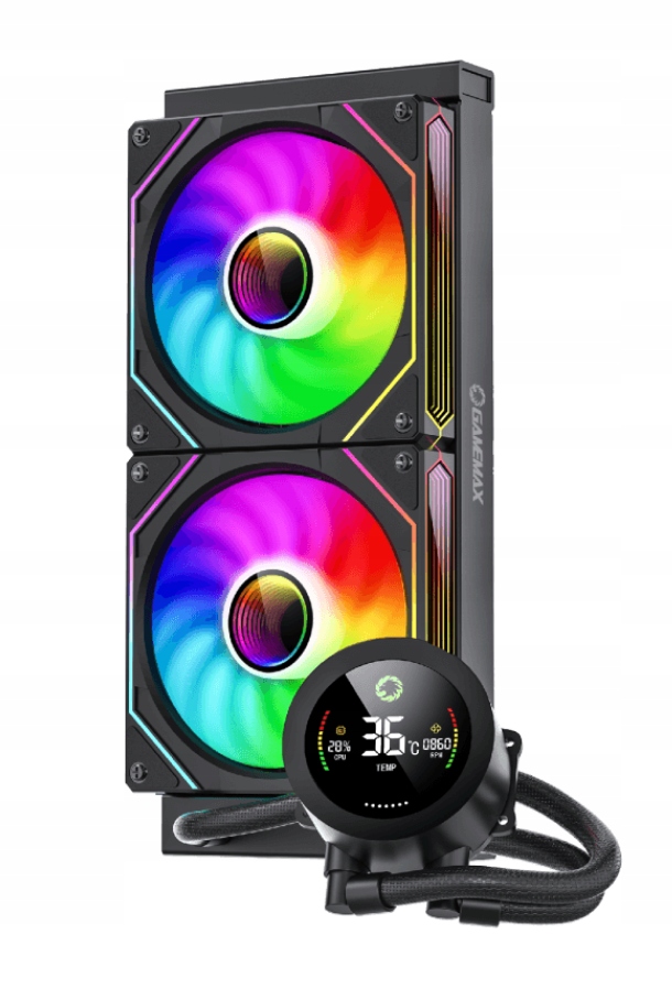 Gamemax CPU Liquid Cooler | ICEBURG 240 DIGITAL BK – Wydajność i styl w jednym