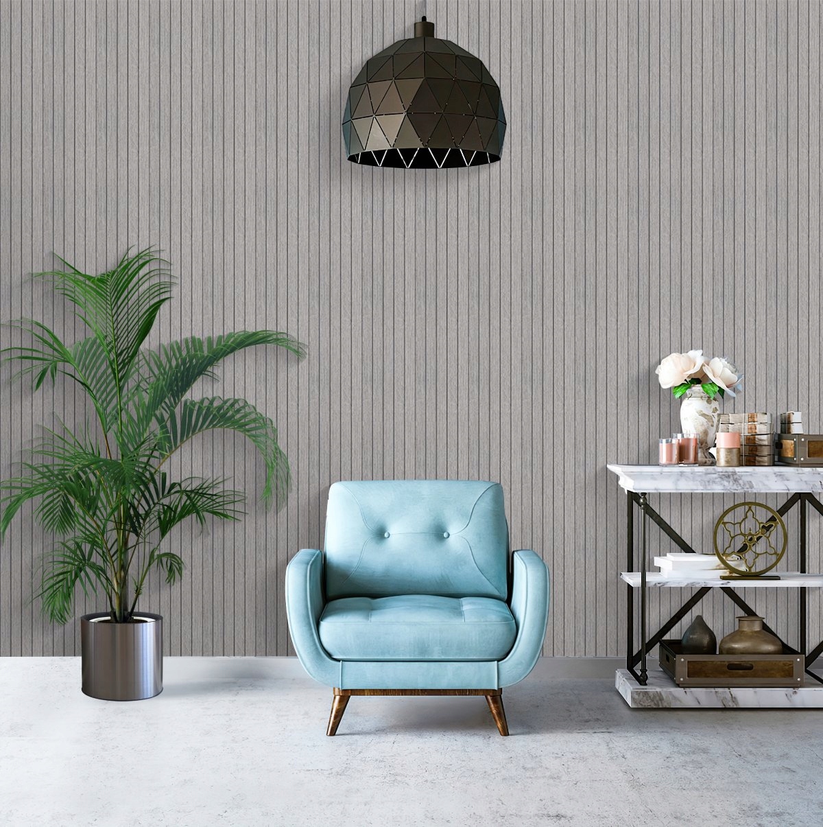 Elegancki design i minimalistyczny styl szarych lameli