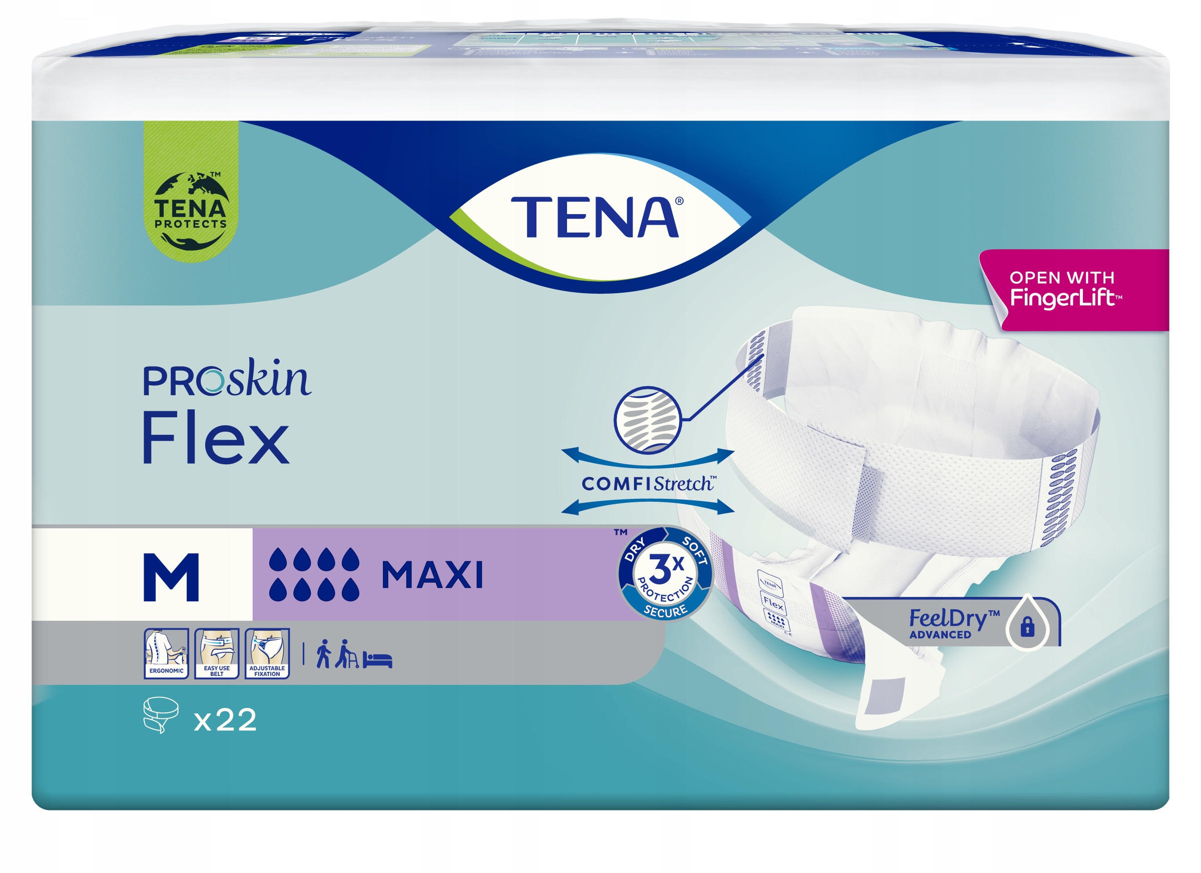 TENA FLEX PROSKIN MAXI M '22 (fioletowe) – Komfort i ochrona dla osób z nietrzymaniem moczu
