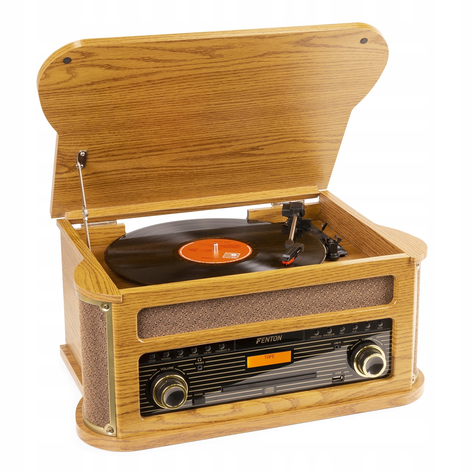 Gramofon Memphis Fenton BT CD kaseta DAB+ FM USB – Muzyczna podróż w czasie