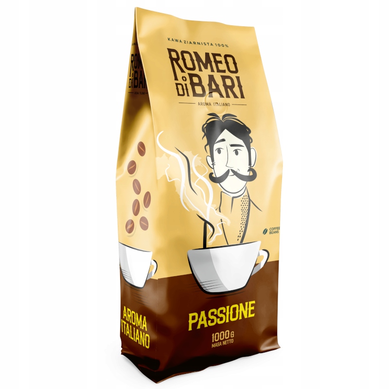 Kawa ziarnista Romeo Di Bari Passione 1kg – Świeżo palona kawa z polskiej palarni
