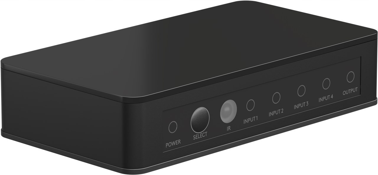 Ręczny przełącznik HDMI 4 do 1 (4K @ 60 Hz) – Wygodne przełączanie urządzeń