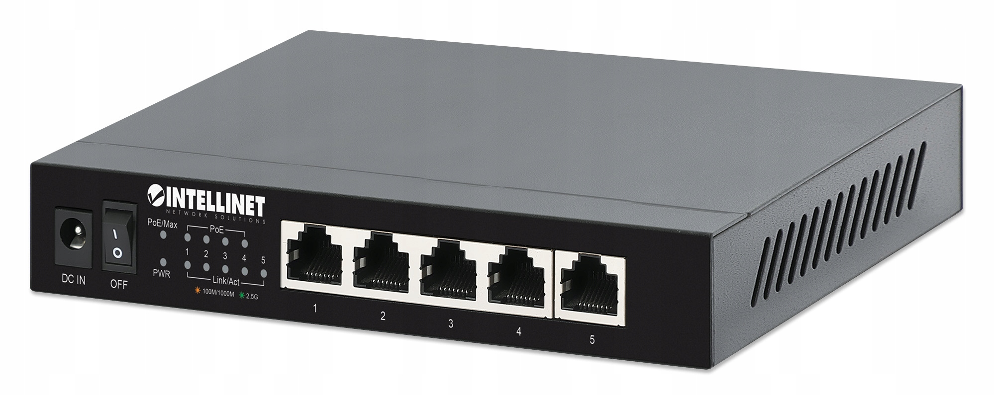 Intellinet 561921 – Przełącznik Ethernet 2.5 Gigabit z 5 portami PoE+