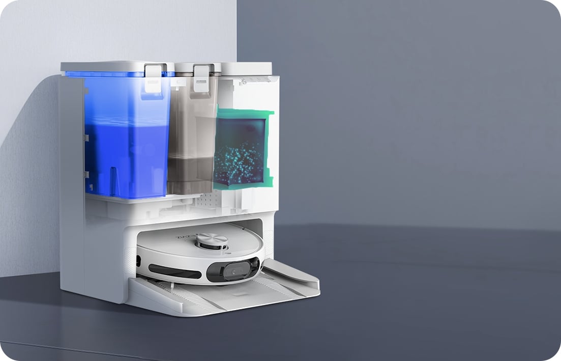 Zbiornik na wodę i środki czyszczące