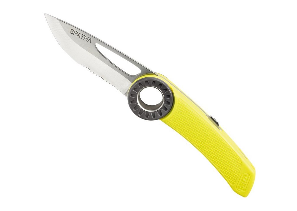 Nóż Petzl Spatha - Żółty, niezawodny towarzysz w turystyce