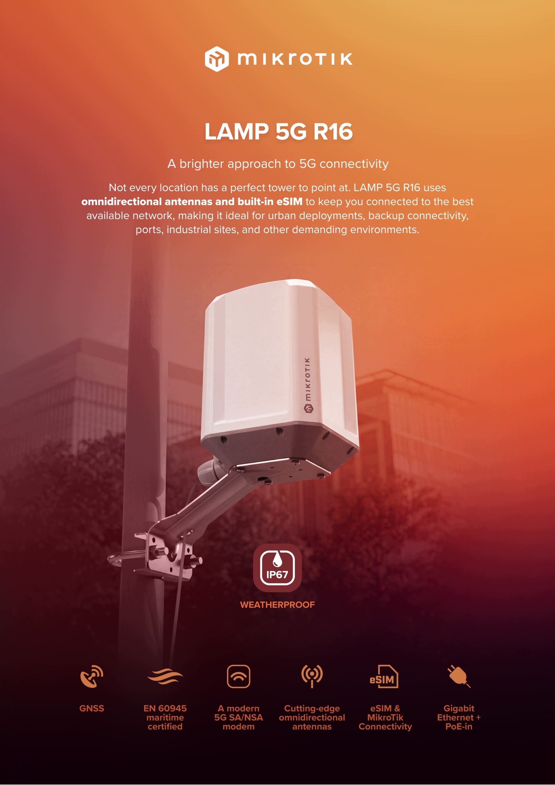 WRL Router Lamp 5G R16/LAMPGM&RG520F-EU – Nowoczesne rozwiązanie dla Twojej sieci